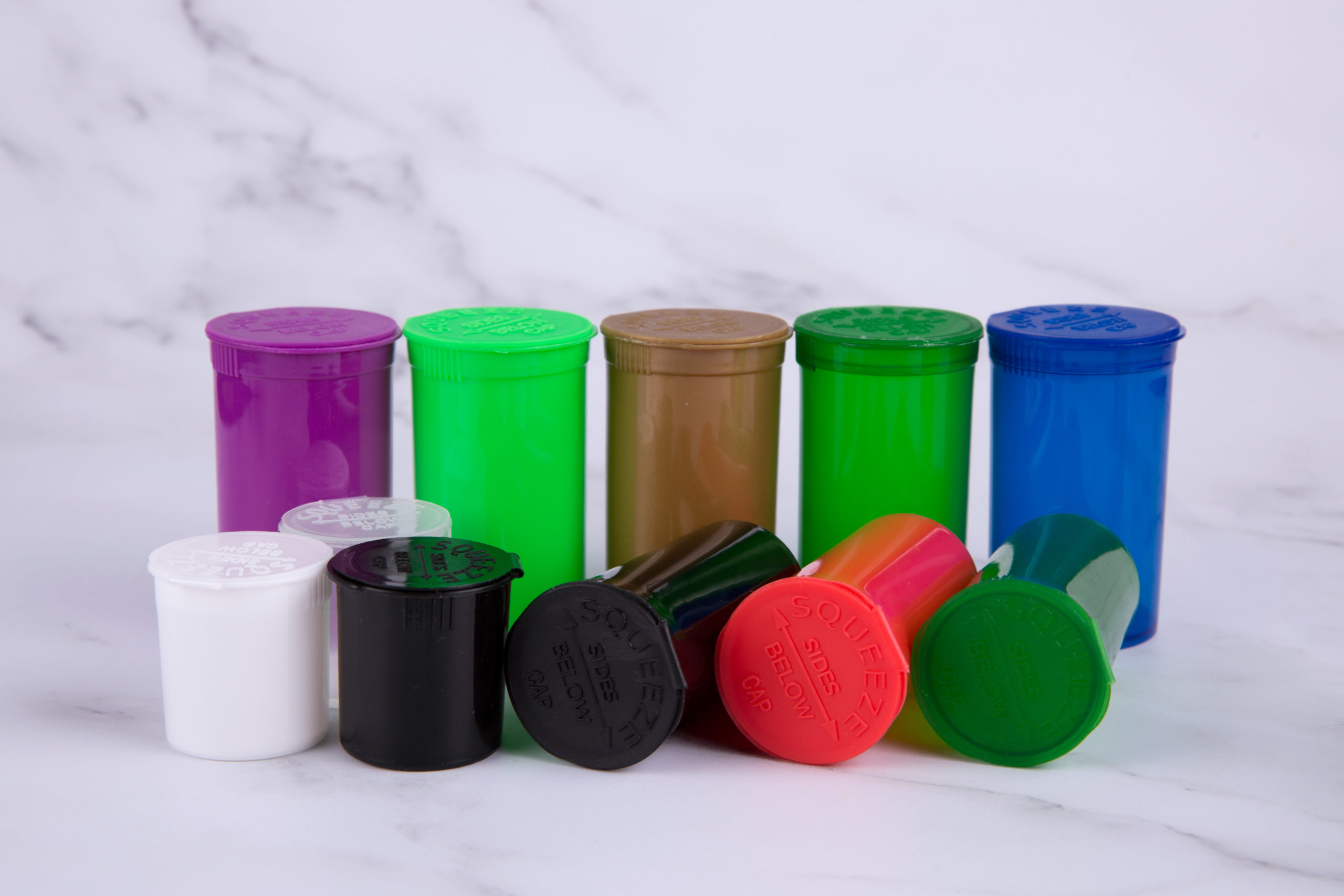 Standard 13 dram pop tops Top Shelf Packaging