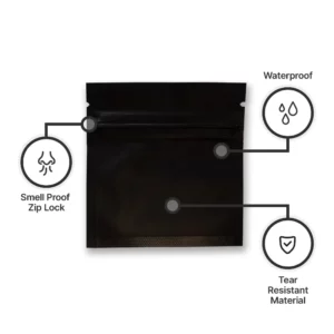 Mylar Bags 7x7cm (Black / Clear) - 1g