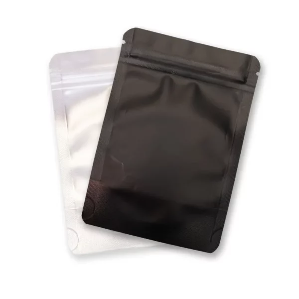 3.5 Mylar Black/Clear Bag  - matte finish rounded edges - Image 4