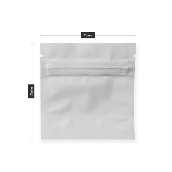 1g Mylar Bags 7x7cm (White / Clear) - Image 4