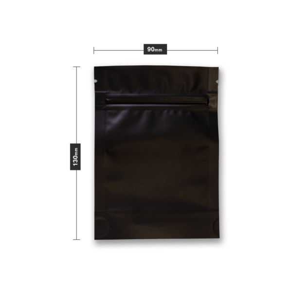 3.5 Mylar Black/Clear Bag  - matte finish - Image 2