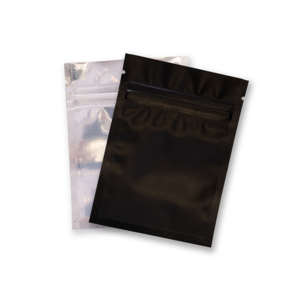 1g mylar bags 10x7cm (Black/Clear) - Image 2